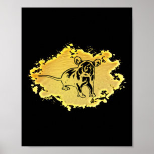 Rat Motif Rodent Cute Rat In Hand Cheese Pet Anima Poster