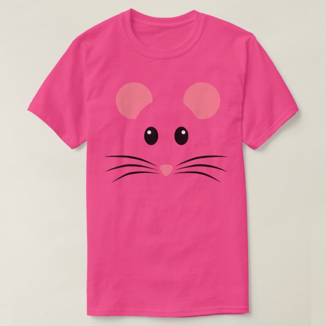 Rat Mouse Face Costume Funny Halloween  T-Shirt (Design Front)