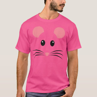 Rat Mouse Face Costume Funny Halloween  T-Shirt