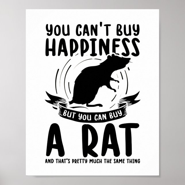 Rat Pet | Rodent Home Rat Animals Gift Poster (Front)