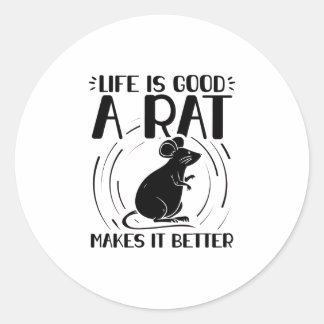 Rat Pet | Rodent Rats Animals Gifts Classic Round Sticker