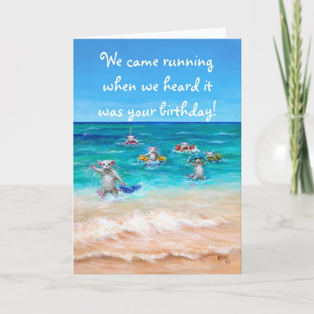 Rat Race Birthday Greeting Card (Front)
