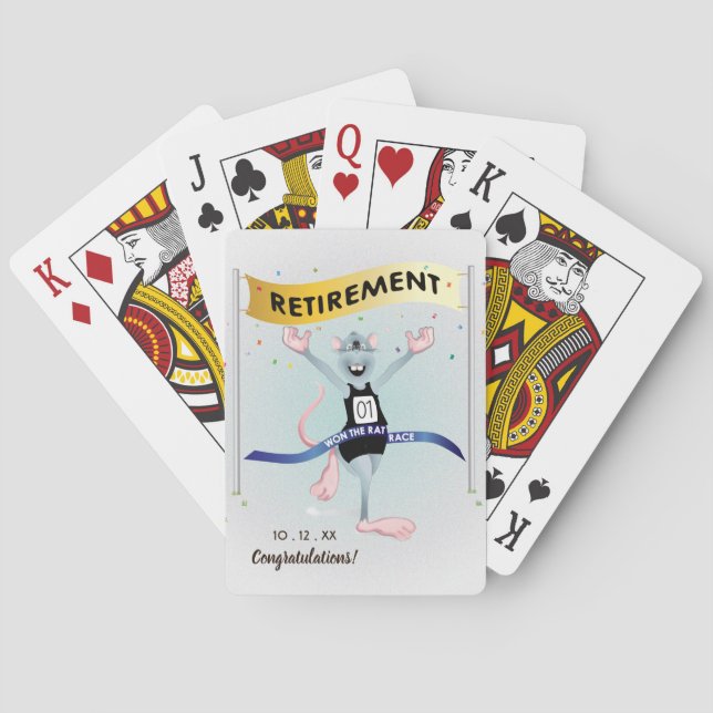 Rat Race Funny Retirement Playing Cards (Back)