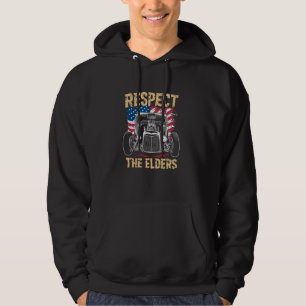 Rat Rod, Respect The Elders, Vintage Patriotic Hot Hoodie