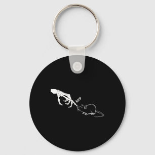 Rat Scary Skeleton Hand Boop Spooky Halloween Key Ring