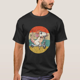 Rat Scooter Ride Retro Vintage Rodent Rat Owner Ra T-Shirt