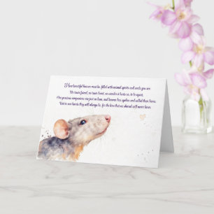 Rat Sympathy Condolences Heaven Loss of Pet Rat  Card