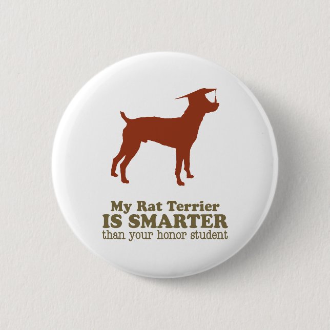Rat Terrier 6 Cm Round Badge (Front)