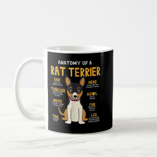 Rat Terrier Anatomy Funny Dog Mum Dad Coffee Mug