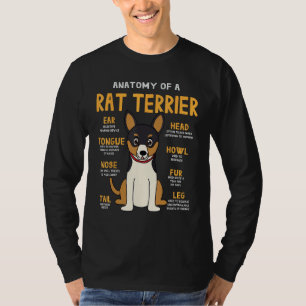 Rat Terrier Anatomy Funny Dog Mum Dad Gift T-Shirt