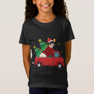Rat Terrier Christmas Truck Tree Mum Dad Dog Xmas T-Shirt