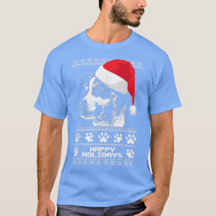 Rat Terrier Cute Happy Holidays Christmas  T-Shirt