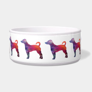 Rat Terrier Dog Breed Geo Silhouette Purple