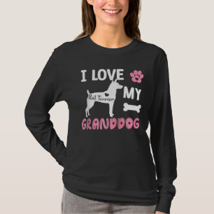 Rat Terrier Dog Grandma Love My Granddog Dog Pet R T-Shirt