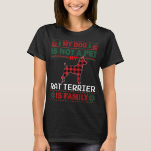 Rat Terrier Dog Owners Matching Pajama Family Ugly T-Shirt