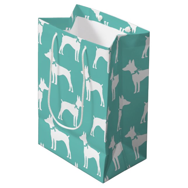 Rat Terrier Dog Puppy Medium Gift Bag (Front Angled)