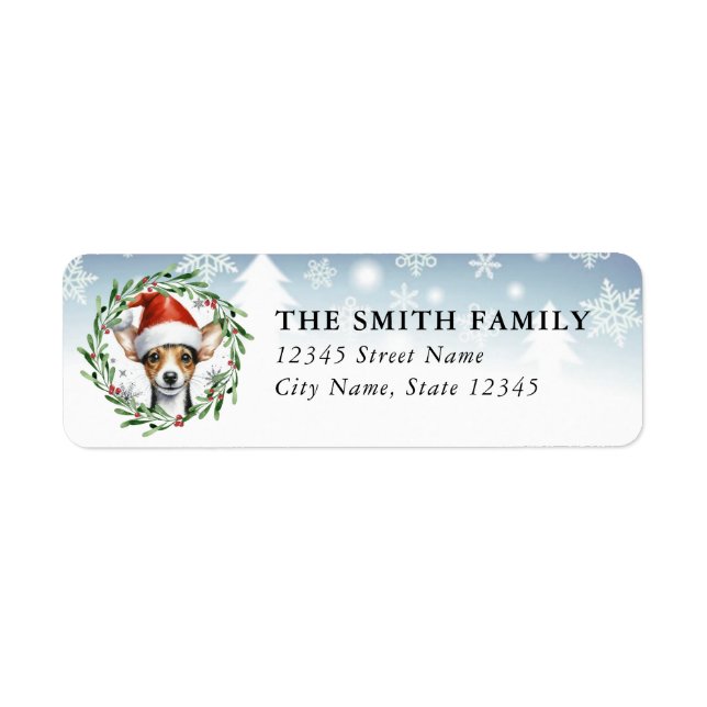 Rat Terrier Dog Return Address Label (Front)