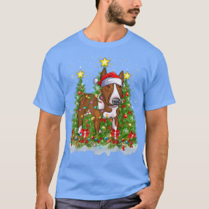 Rat Terrier Dog Xmas Lights Santa Rat Terrier Chri T-Shirt