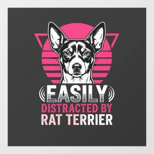 Rat Terrier Easily Distracted Retro Dog