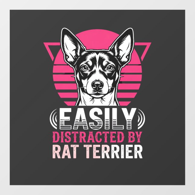 Rat Terrier Easily Distracted Retro Dog (Sheet)