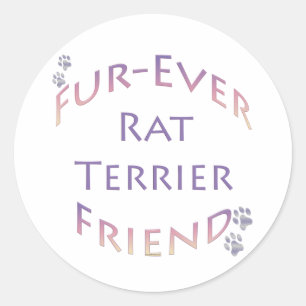 Rat Terrier Furever Friends Classic Round Sticker