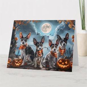 Rat Terrier Halloween Spooky  Card