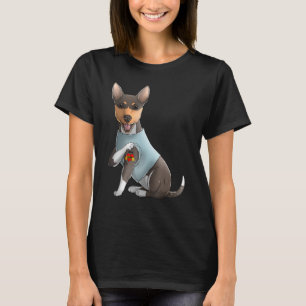 Rat Terrier I Love Mum Tattoo Dog Shirt Funny Moth