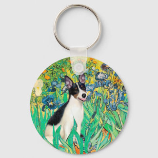 Rat Terrier - Irises Key Ring