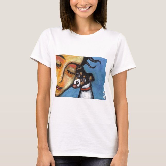 Rat Terrier kiss T-Shirt (Front)