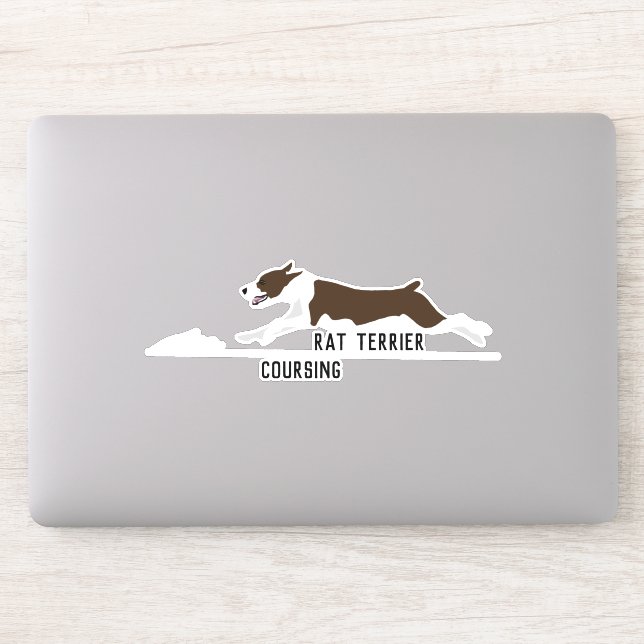 Rat terrier lure coursing sticker (Computer)