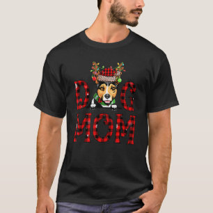 Rat Terrier Mum Red Plaid Buffalo Christmas Decora T-Shirt