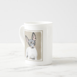 Rat Terrier Painting - Cute Original Dog Art Bone China Mug