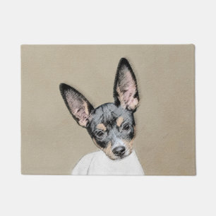 Rat Terrier Painting - Cute Original Dog Art Doormat