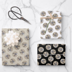 Rat Terrier Painting Tri Colour Original Dog Art Wrapping Paper Sheet
