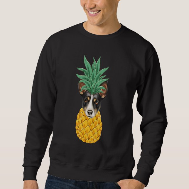 Rat Terrier Pineapple Dog Sweatshirt (Front)