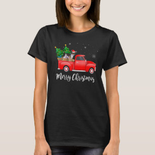 Rat Terrier Red Truck Christmas Tree Xmas Dog T-Shirt