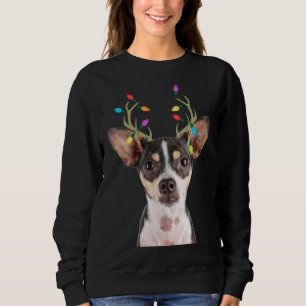 Rat Terrier Reindeer Christmas Dog Sweatshirt