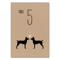 Rat Terrier Silhouettes Dogs Wedding Reception