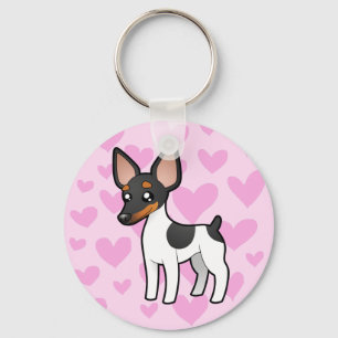 Rat Terrier / Toy Fox Terrier Love Key Ring
