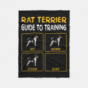 Rat Terriers Owner Gift Dog Themed Fleece Blanket