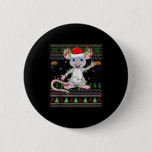 Rat Ugly Christmas Sweaters Holiday Santa Cute Xma 6 Cm Round Badge