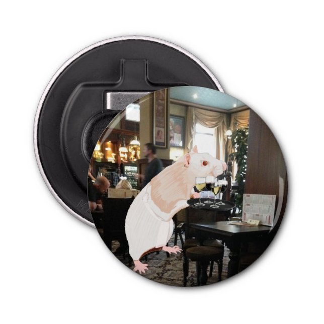 Rat Waiter surreal Bottle Opener (Front)