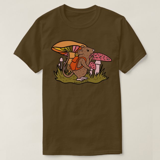 Rat With Backpack T-Shirt (Design Front)