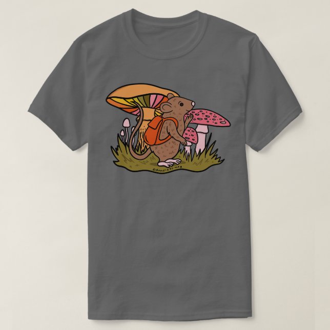 Rat With Backpack T-Shirt (Design Front)