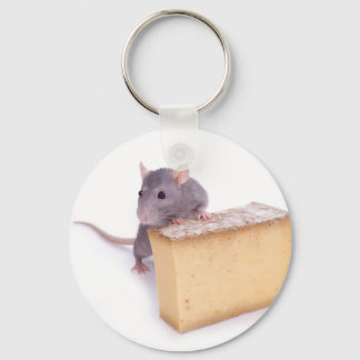 rat with cheese key ring