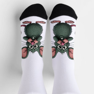 Rat with Close Nose Crew Socks