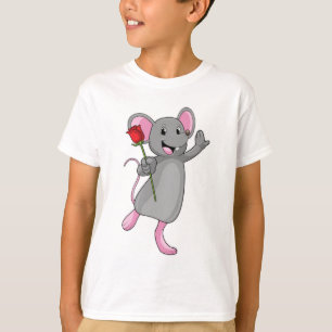 Rat with Rose Flower T-Shirt