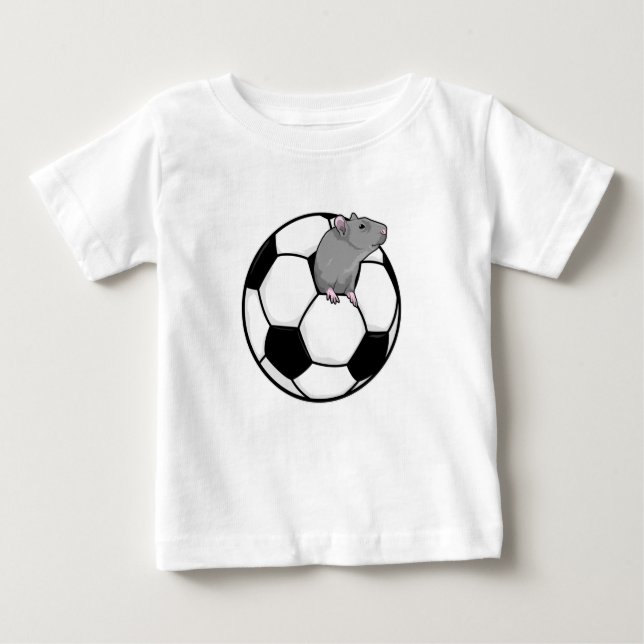 Rat with Soccer ball Baby T-Shirt (Front)