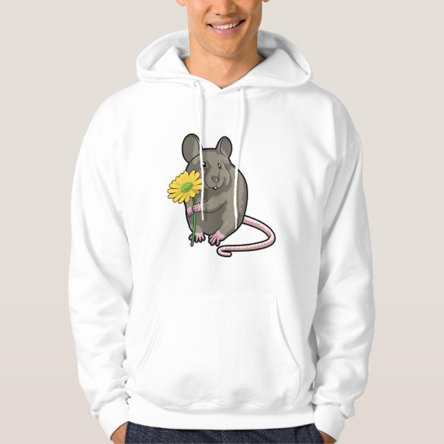 Rat with yellow Flower Hoodie (Front)