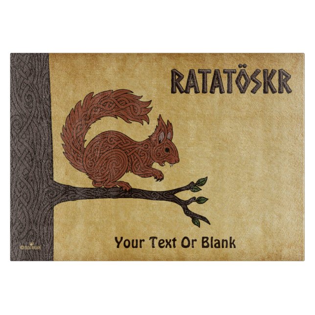 Ratatöskr, Norse/Viking Squirrel Cutting Board (Front)